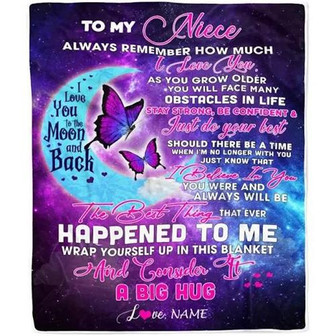 Personalized Blanket to My Niece Blanket from Aunt Auntie Uncle Always Remember How Much I Love You - Thegiftio UK