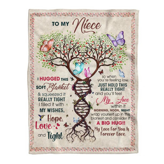 Personalized Blanket to My Niece Blanket from Aunt Auntie Uncle My Love Within It Morning Noon Niece Blanket - Thegiftio UK