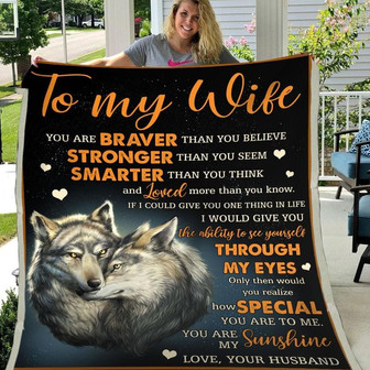 Personalized Blanket To My Wife From Husband You Are My Sunshine, Valentine's Day Gift - Thegiftio UK