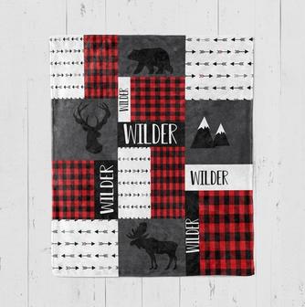 Personalized Buffalo Plaid Blanket, Red and Black Plaid Blanket, Red and Black Checkered - Thegiftio UK