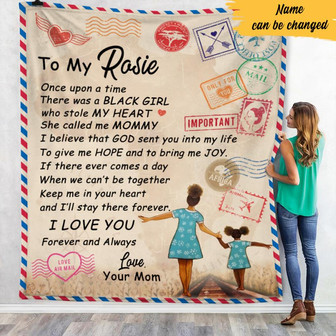 Personalized BWA Mom Letter Fleece Blanket Throw Blanket Christmas Throw Blanket - Thegiftio UK