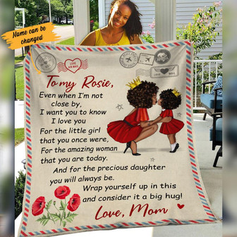 Personalized BWA Mom Letter Fleece Blanket Throw Blanket Christmas Throw Blanket - Thegiftio UK