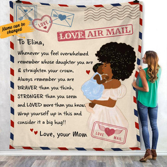 Personalized BWA Mom Letter Whenever Fleece Blanket Throw Blanket Christmas Throw Blanket - Thegiftio UK