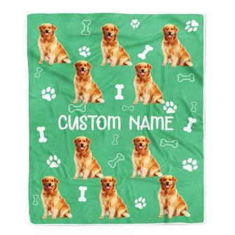 Personalized Custom Golden Retriever Blanket for Dog Mother Dog Father Dog Lover Christmas Customized Blanket - Thegiftio UK
