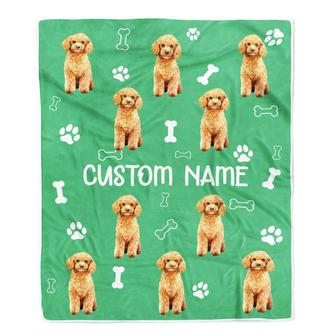 Personalized Custom Poodle Blanket for Dog Mom Dog Dad Dog Lover Birthday Christmas Customized Throw Blanket - Thegiftio UK