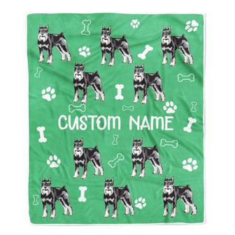 Personalized Custom Schnauzer Blanket for Dog Mom Dog Dad Dog Lover Birthday Christmas Customized Blanket - Thegiftio UK