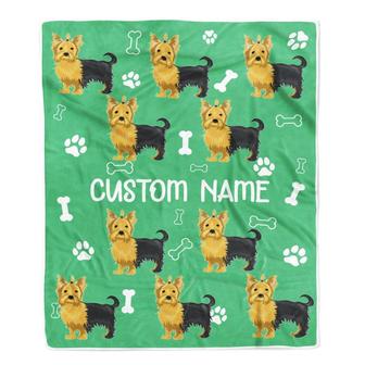 Personalized Custom Yorkie Blanket for Dog Mom Dog Dad Dog Lover Birthday Christmas Customized Throw Blanket - Thegiftio UK