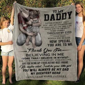 Personalized To My Dad Blanket, Father's Day Gift For Dad Blanket From Daughter - Thegiftio UK