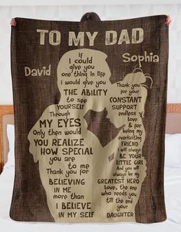 Personalized To My Dad Blanket, If I Could Give You One Thing in Life, Gift for Fathers Day From Daughter - Thegiftio UK
