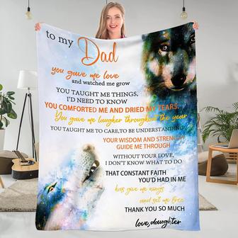 Personalized Dad Gifts for Father's Day Custom Blankets for Dad Birthday Gifts from Daughter Wife Son - Thegiftio UK