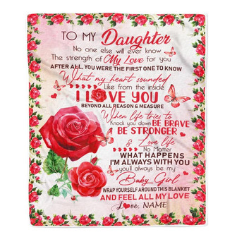 Personalized to My Daughter Blanket from Mom Dad No One Else Will Ever Know Rose Daughter Birthday Thanksgiving Christmas Customized Fleece Blanket - Thegiftio UK
