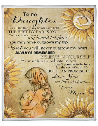 Personalized To My Daughter Sunflower Blanket Gift For Daughter From Mom Dad To My Daughter For All The Things My Hands - Thegiftio