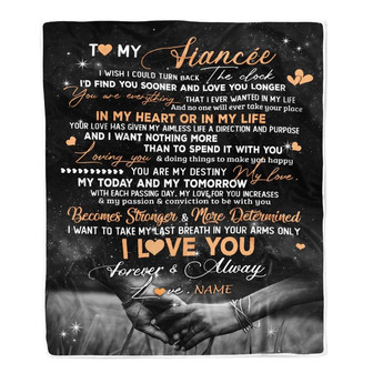 Personalized To My Fiancee Blanket From Fiance I'd Find You Sooner Love You Longer Fiancee Anniversary Wedding Valentines Day Christmas Fleece Throw Blanket - Thegiftio UK