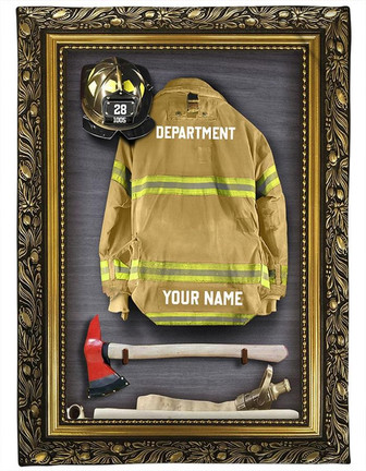 Personalized Firefighter Armor Clothes And Helmet Blanket - Thegiftio UK