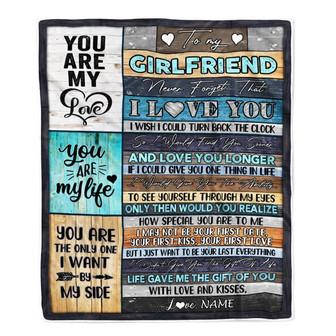 Personalized to My Girlfriend Blankets From Boyfriend Never Forget That I Love You Girlfriend Birthday Valentine's Day Christmas Customized Fleece Blanket - Thegiftio UK