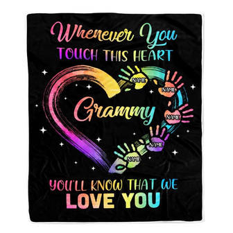 Personalized Grammy Blanket From Grandkids Granddaughter Grandson We Love You Grandparent Grammy Birthday Mothers Day Christmas Bed Fleece Throw Blanket - Thegiftio