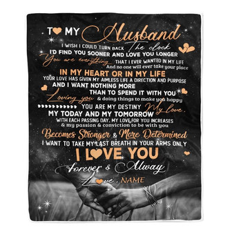 Personalized To My Husband Blanket From Wife I'd Find You Sooner Love You Longer Husband Anniversary Wedding Valentines Day Christmas Fleece Throw Blanket - Thegiftio UK