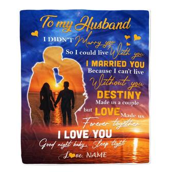 Personalized To My Husband Blanket From Wife Love Made Us Forever Together Wife Valentines Day Birthday Wedding Anniversary Christmas Fleece Blanket - Thegiftio UK