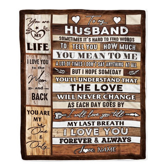 Personalized To My Husband Blanket From Wife Wood You Meaning To Me Love You Husband Anniversary Valentines Day For Her Wedding Christmas Fleece Throw Blanket - Thegiftio UK
