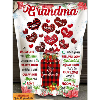 Personalized Little Sweathearts Grandma Blanket - Thegiftio UK