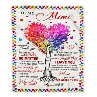 Personalized To My Mimi Blanket From Grandkids Never Forget That I Love You You Mean The World to Me Mimi Birthday Mothers Day Christmas Fleece Blanket - Thegiftio UK