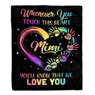 Personalized Mimi Blanket From Grandkids Granddaughter Grandson We Love You Grandparent Mimi Birthday Mothers Day Christmas Customized Bed Fleece Throw Blanket - Thegiftio UK