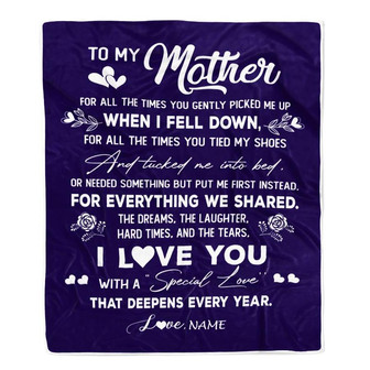 Personalized My Mom Blanket from Daughter Son I Love You With A Special Love Mom Mothers Day Birthday Thanksgiving Christmas Customized Fleece Throw Blanket - Thegiftio UK