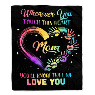 Personalized Mom Blanket From Daughter Son We Love You Kids Mom Birthday Mothers Day Christmas Customized Bed Fleece Throw Blanket - Thegiftio UK