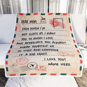 Personalized To Mom Blanket From Daughter Son I Love You Mail Letter for Keep Health Mom Birthday Mothers Day Christmas - Thegiftio UK