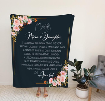 Personalized Mom And Daughter It's A Special Bond Blanket, Gift Ideas For Mum, Mother's Day Gift, Gift From Daughter To Mother. - Thegiftio UK