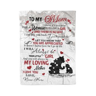 Personalized To My Mom Fleece Blanket I Love You Bear Mom Mother's Day Gift For Mom - Thegiftio UK