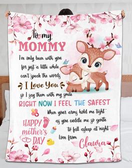Personalized Name Blanket, To My Mom Blanket, Mother's Day Blanket, Blanket For Mom From Daughter, Mommy To Be, Deer Cute Fleece Blanket - Thegiftio UK