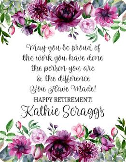 Personalized Retirement Gifts For Women, Custom Retirement Gifts For Women, Floral Watercolor Blanket, Mom Retirement Nurse, Teacher Gift - Thegiftio UK