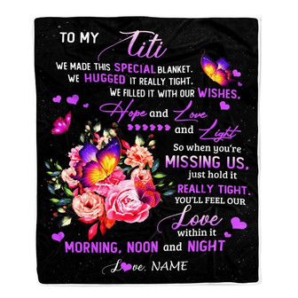 Personalized Titi Blanket From Niece Nephew We Made This Special Blanket Flower Titi Birthday Mothers Day Christmas Customized Fleece Throw Blanket - Thegiftio UK