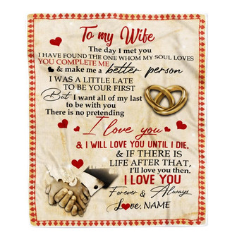 Personalized To My Wife Blanket From Husband The Day I Met You I Have Found The One Whom My Soul Loves Wedding Anniversary Birthday Christmas Fleece Blanket - Thegiftio UK