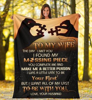 Personalized To My Wife Blanket From Husband To My Wife I Was A Little Late To Be Your First Blanket - Thegiftio UK