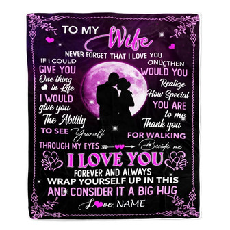 Personalized To My Wife Blanket From Husband I Love You Forever And Always Wife Valentine Christmas Wedding Anniversary Customized Fleece Blanket - Thegiftio