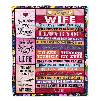 Personalized To My Wife Blanket From Husband Wood I Love You More And More Soulmate Wife Anniversary Valentines Day Wedding Christmas Fleece Throw Blanket - Thegiftio UK