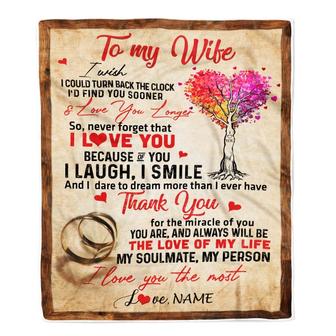 Personalized To My Wife Blankets From Husband Never Forget That I Love You Wife Birthday Wedding Anniversary Christmas Customized Fleece Blanket - Thegiftio UK