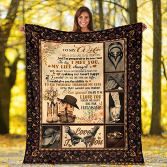 Personalized To My Wife Country Blanket From Husband To My Wife I Was A Little Late To Be Your First Blanket - Thegiftio UK
