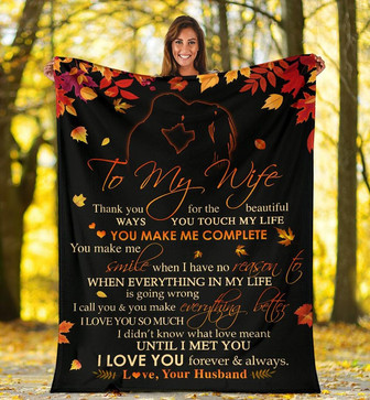 Personalized To My Wife Couple Blanket From Husband To My Wife I Love you So Much Blanket - Thegiftio UK