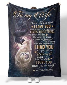 Personalized To My Wife Couple Dragon Blanket From Husband, To My Wife Never Forget That I Love You Dragon Couple Blanket Gifts For Wife - Thegiftio UK