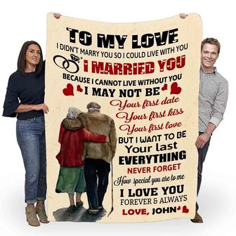 Personalized To My Wife Couple Walking Blanket Gift For Wife From Husband To My Wife I Love You Forever And Always Blanket Customized - Thegiftio UK