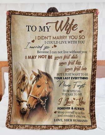 Personalized To My Wife Horse Love Blanket From Husband, To My Wife Never Forget How Special You Are To Me I Love You Horse Couple Blanket For Wife - Thegiftio UK