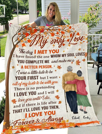 Personalized Wife And Husband Blanket My Only Love The Day I Met You Blanket Gift For Wife For Husband - Thegiftio UK