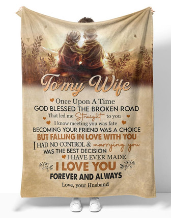 Personalized To My Wife Old Couple Blanket From Husband, To My Wife I Love You Forever And Always Couple Blanket Gifts For Wife - Thegiftio