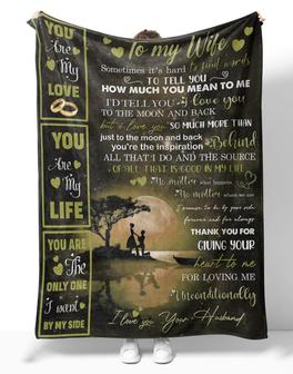 Personalized To My Wife Propose Couple Fleece Blanket, To My Wife Sometimes It's Hard To Find Worlds To Tell You Couple Blanket Gifts For Wife - Thegiftio UK