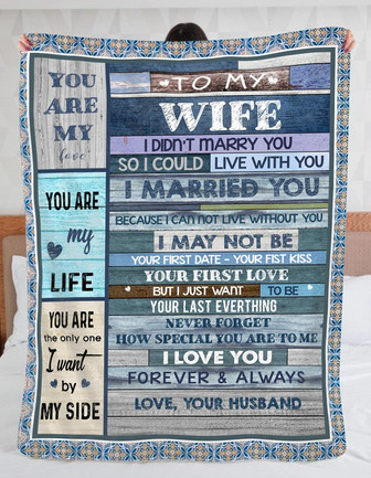 Personalized To My Wife Stripe Blanket From Husband To My Wife You Are My Love Blanket Gifts For Wife Customized Wife Blanket - Thegiftio UK