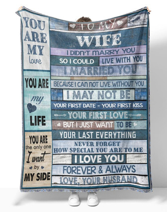 Personalized To My Wife Stripe Vintage Blanket From Husband, To My Wife You Are My Love Blanket Gifts For Wife - Thegiftio
