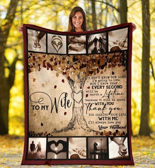 Personalized To My Wife Tree Blanket From Husband To My Wife I Dont Know How Long I am Going To Live Blanket - Thegiftio UK